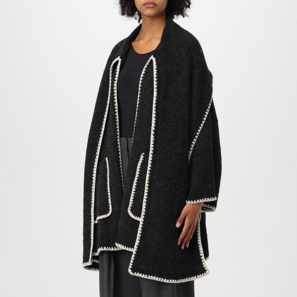 MEIMEIJ Charcoal and White Women's Cardigan NWT - Picture 3 of 11